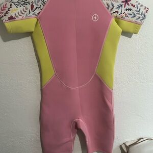 Dark Lightning Pink and Yellow Wetsuit